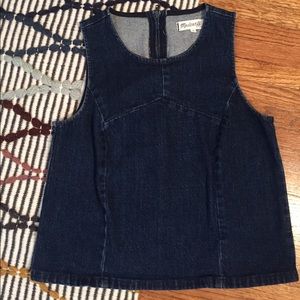 Madewell Denim Structured Crop Top